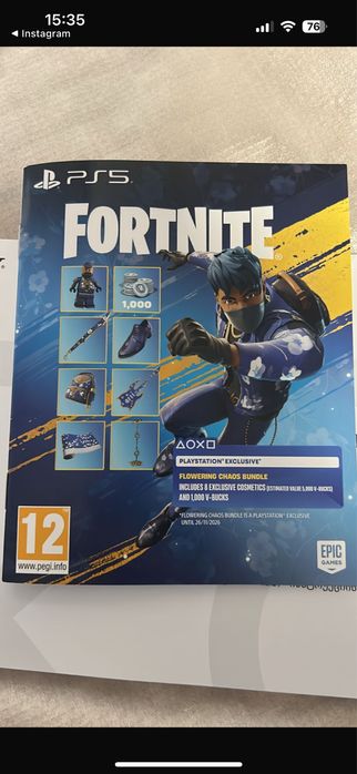 Vând Fortnite Flowering Chaos Bundle – PS5 (cod nefolosit)