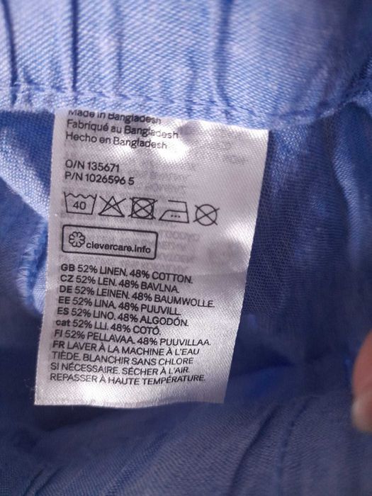 Vand pantaloni H&M slim fit din bumbac marimea 140 cm