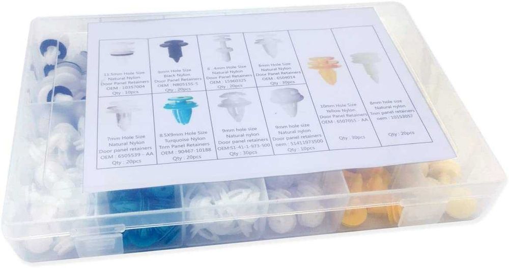 Комплект щипки за кори тапицерия за автомобил 210 части