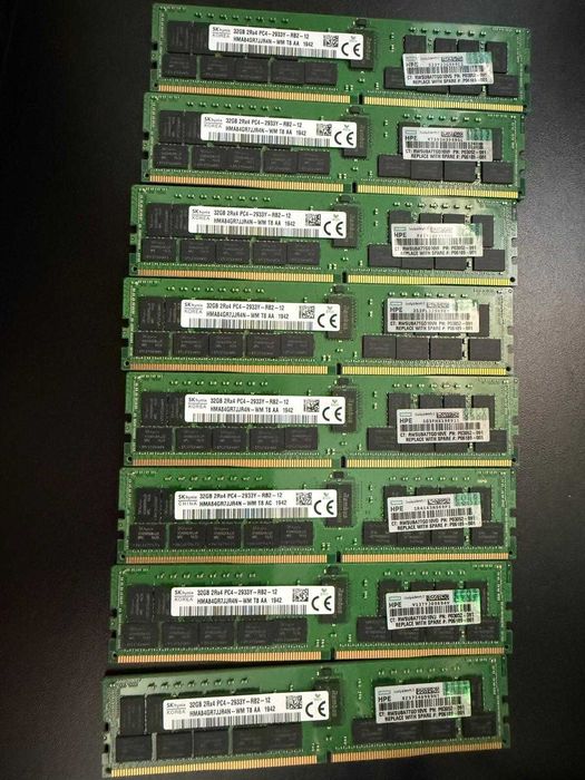 256GB 8x32GB DDR4 2933MHz 2Rx4 ECC RDIMM PC4-2933Y Server RAM HMA84GR7JJR4N-WM