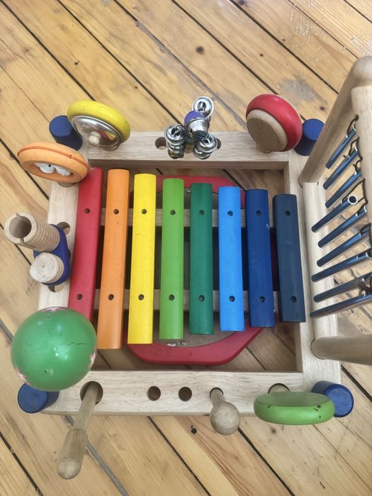 Детска дървена музикална играчка интерактивна
