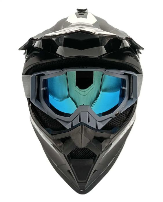 Крос атв к-т каска очила ръкавици ризница наколенки и боне за юноши