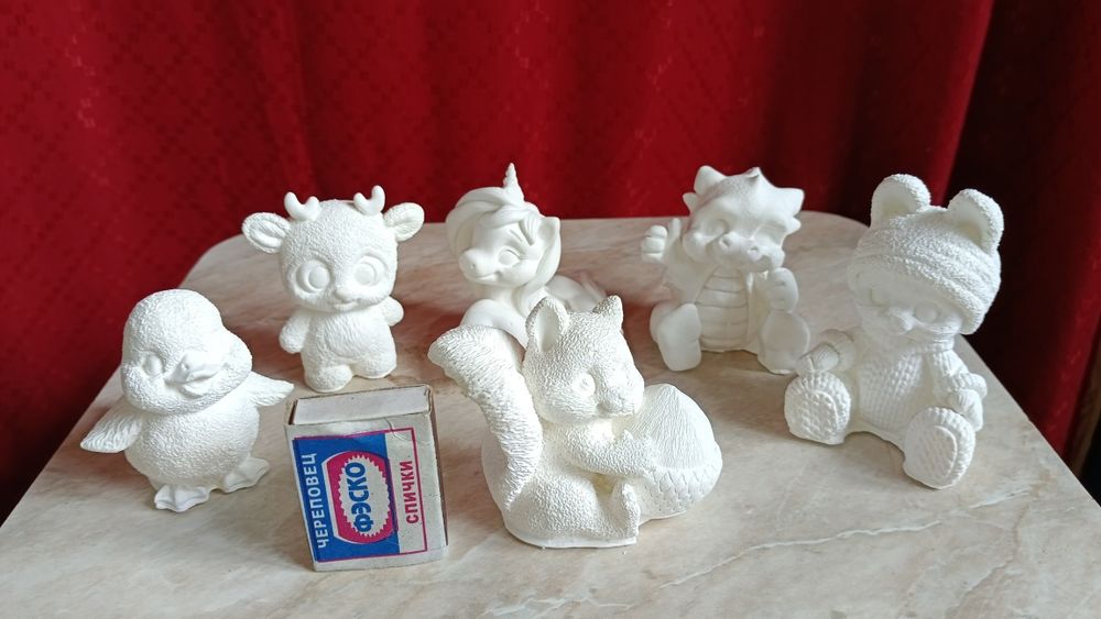 Фигурки раскраски из гипса. 3D