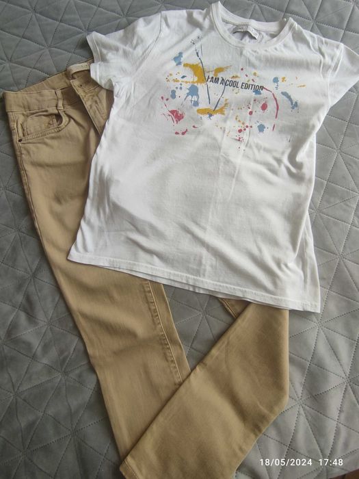 Zara Дънки слим и тениска