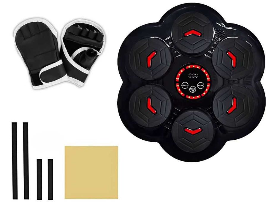 Tinta de box electronic cu muzica Bluetooth lumini LED 9 viteze manusi