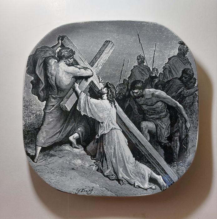 Platou porțelan tema religioasa