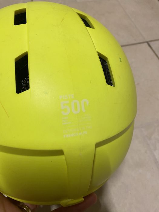 Детска ски каска h-kid 500, яркожълта декатлон