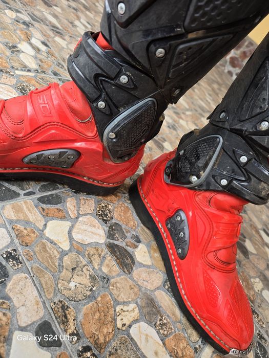 Cizme Enduro Motocross Sidi Crossfire 3 negru/rosu 44