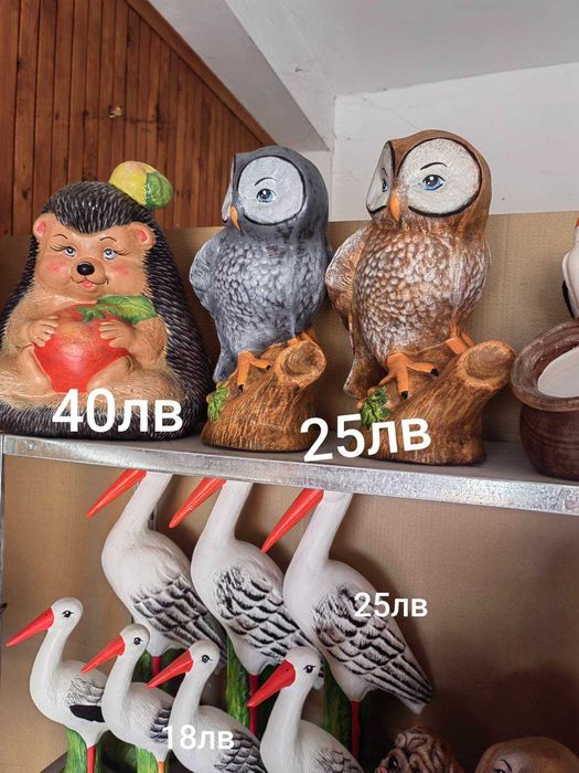 Фигури за дома и градината българско производство печена керамика