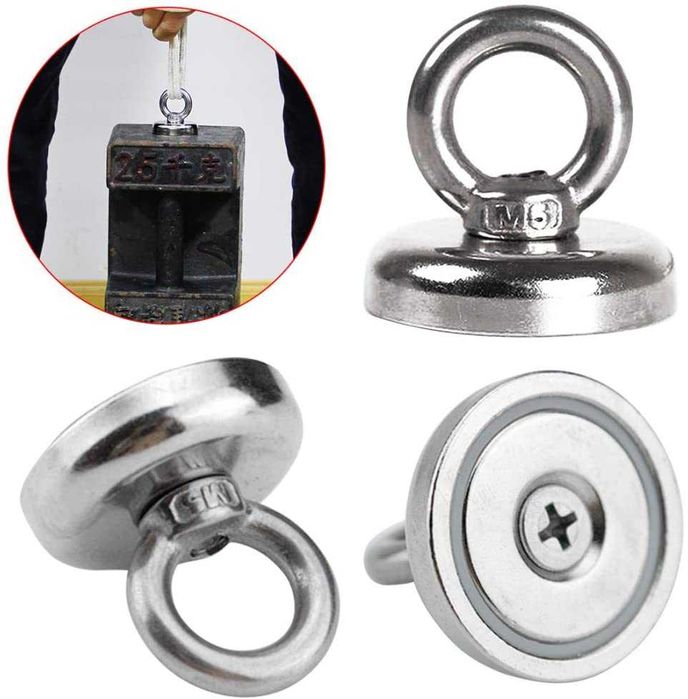 36mm 50кг Магнит за магнитен риболов, с кука (халка) Magnet fishing