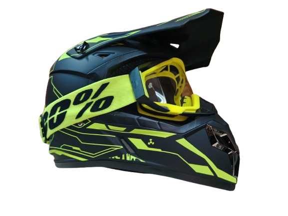 Каска Крос Мотор/Скутер/Бъги/Вело/АТВ с очила 100%-MT-5