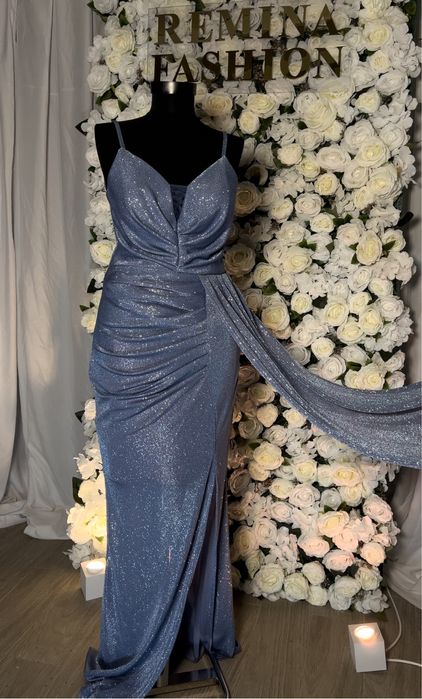 Синя рокля дълга