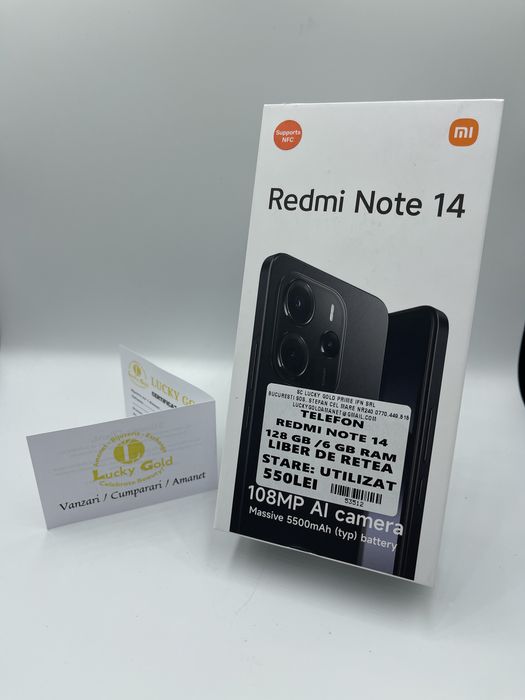Redmi Note 14 128GB 6GB RAM FACTRUA/GARANTIE #53512