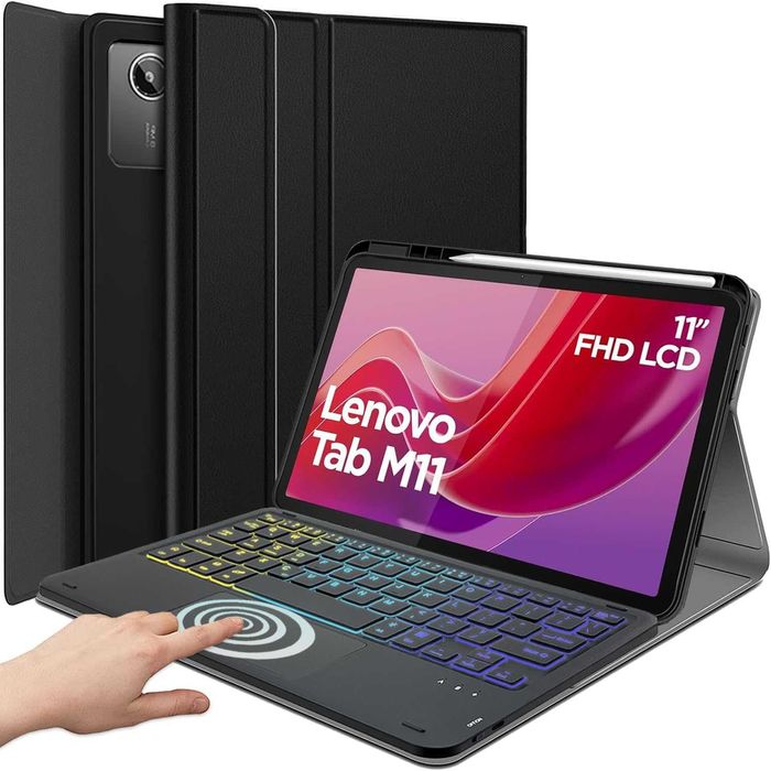Калъф с безжична клавиатура и мултитъч тъчпад за Lenovo Tab M11 11"