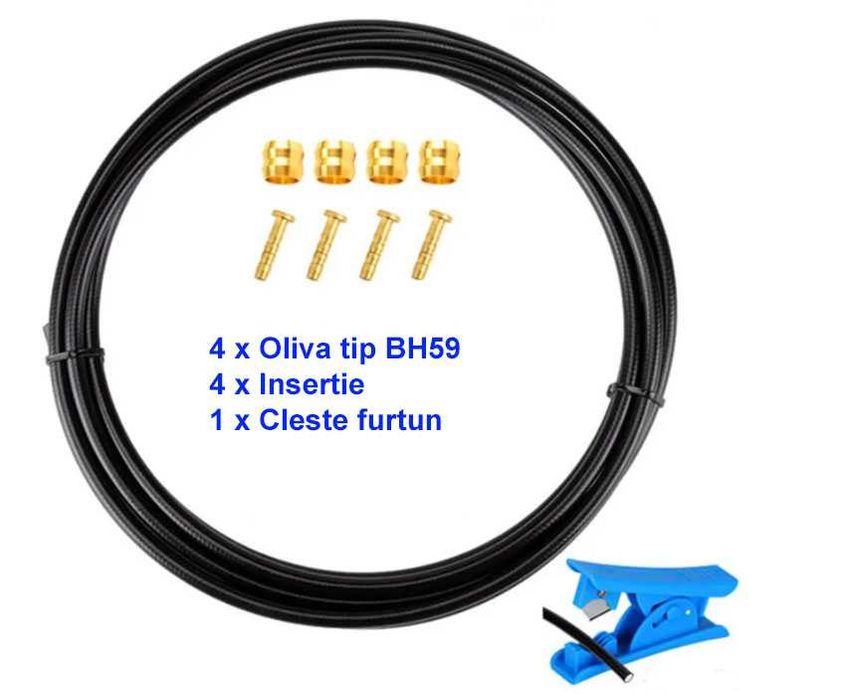 Conducta frana hidraulica 2500mm + olive si insertii cu cleste