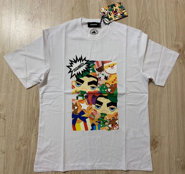 Мъжки тениски Dsquared oversize налични в черно и в бяло