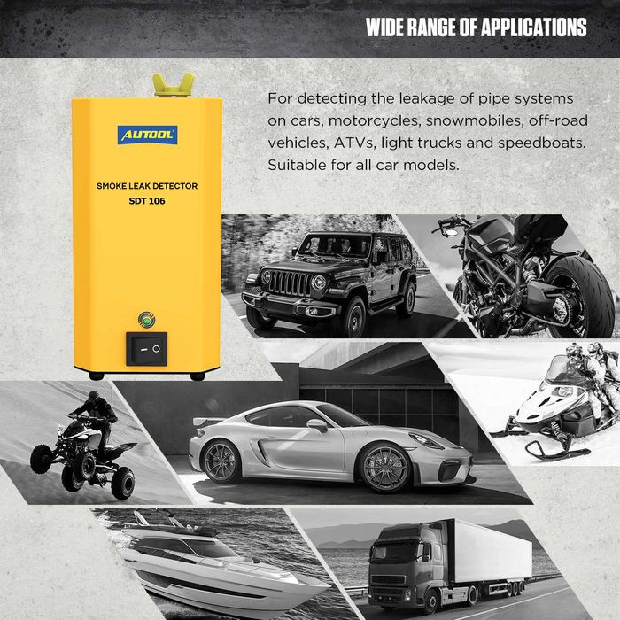 Машина за пушек Autool SDT106, за откриване проблеми в изпускателната