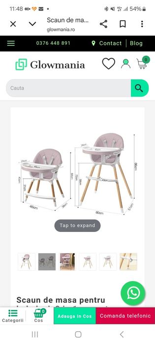 Scaun de masa bebe