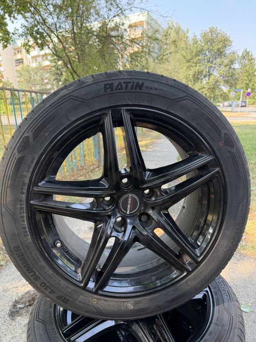 Set Jante Aliaj 17" BORBET 5x112 + Anvelope Vară 235/45 R17 VW Audi Skoda Seat Mercedes