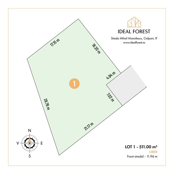 PRET PROMOTIONAL -lot de teren cu deschidere la Padurea Snagov,