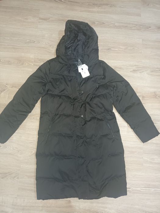 Дамско ново зимно яке с гъши пух черно размер S