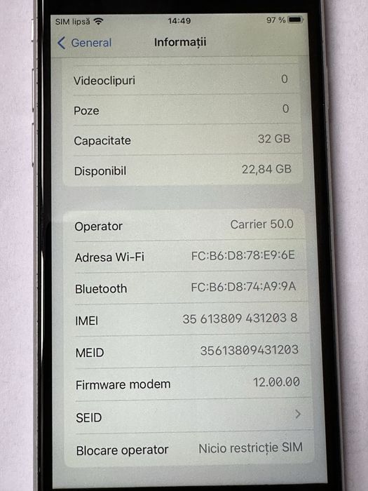 Iphone 6 s in stare foarte buna fara cont si liber de retea.