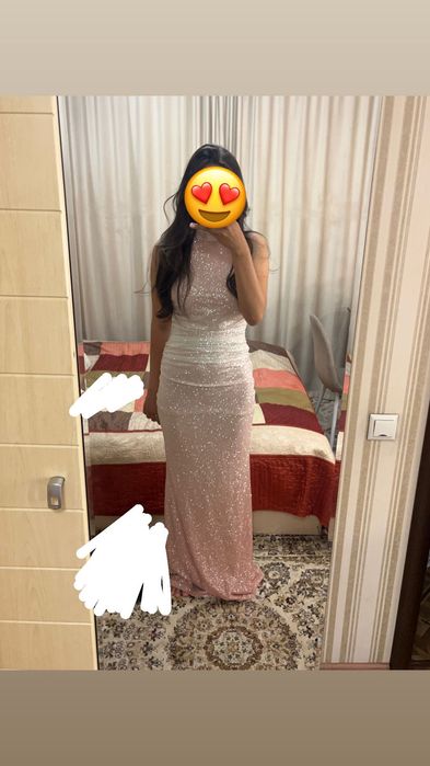 Вечернее платье с блестками, надевала 1 раз