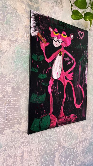 Pink love popart unicat