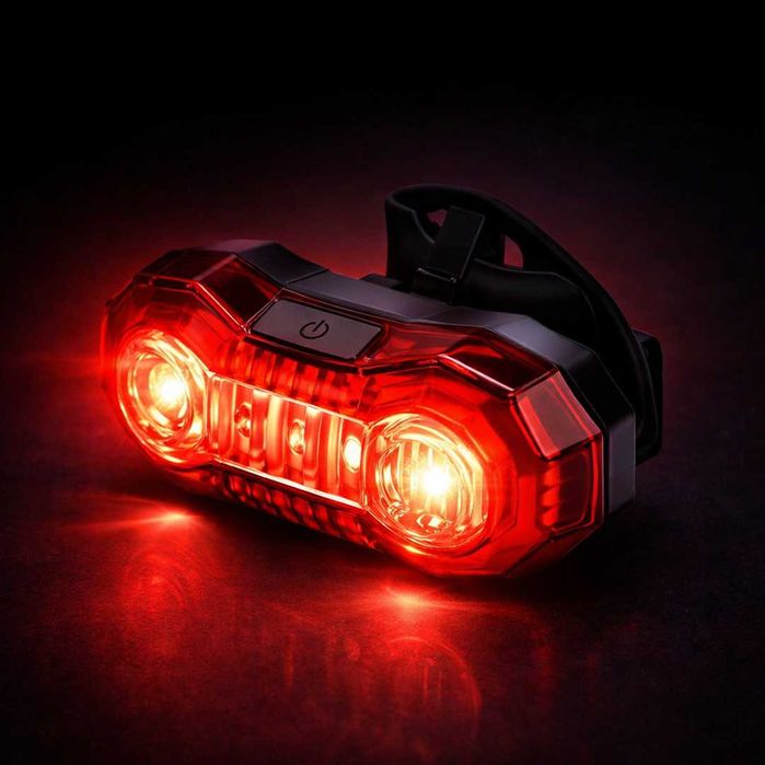 Задна LED стоп светлина за велосипед, Акумулаторна 120lum, IPX65, USB