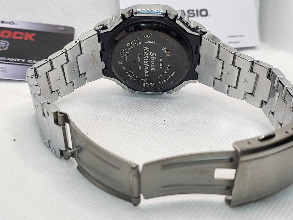Ceas Casio g shock Full metal GM B2100 Silver Blue Nou,Garantie 2 ani