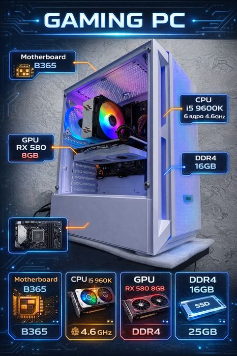 i5 9600K / RX 580 / DDR4 16GB / SSD 256GB