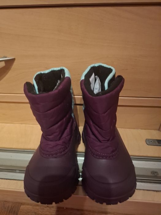 Детски ботуши апрески,тъмнолилави гумирани