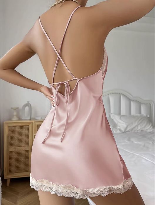 Babydoll sexy din satin/camasa de noapte