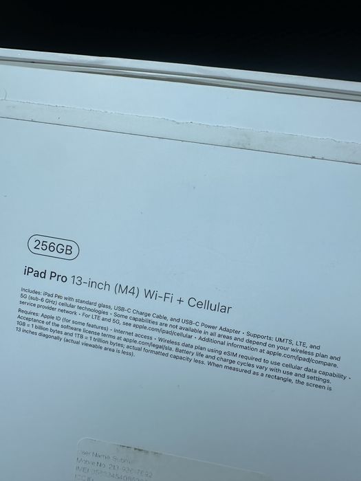 Ipad M4 13 Cellular full