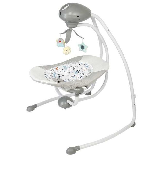 Leagan electric Wunderkid Side, cu conectare la priza, Gri