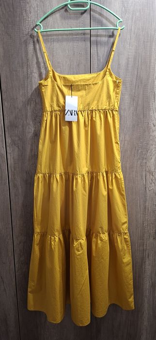 Нова памучна рокля zara