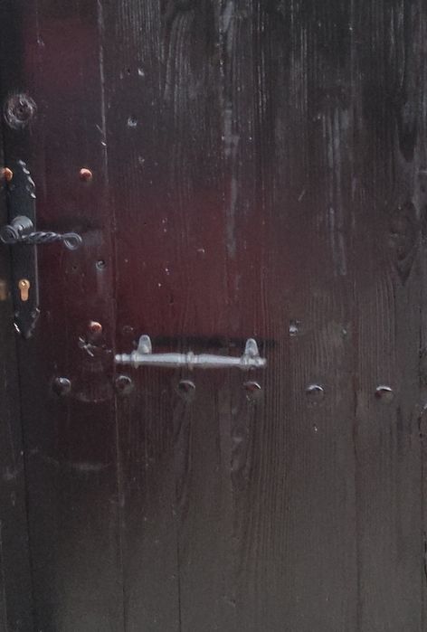 Желязна дръжка за врата в ретро стил с прахово боядисано покритие