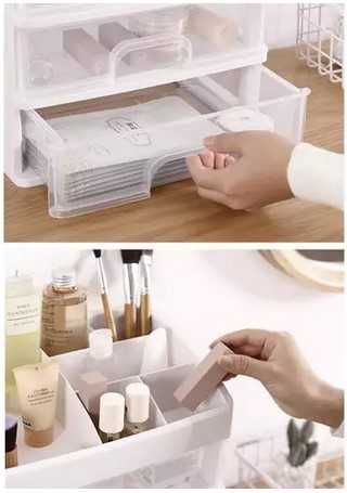 Органайзер с 3 чекмеджета за бюро и козметика