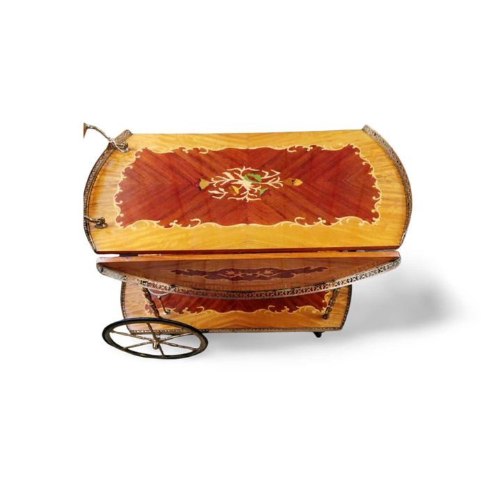 Старинна количка за сервиране с интарзия