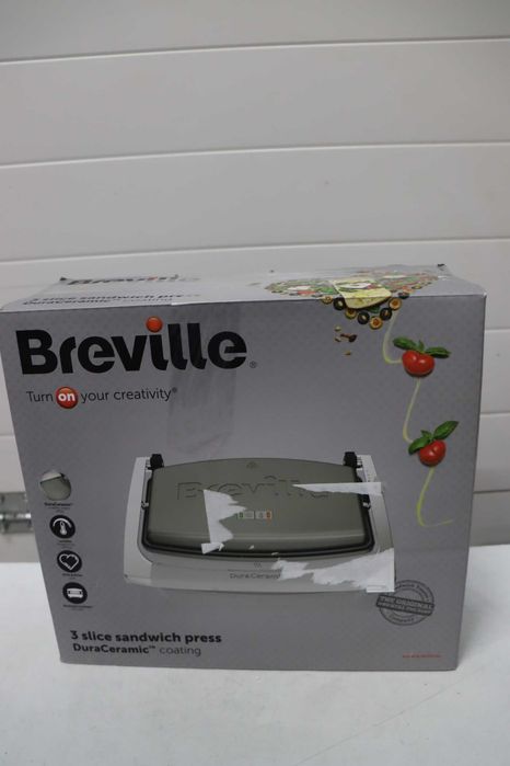 Сандвич тостер Breville Panini VST071X-01, 1000 W, DuraCeramic, 2-3 сандвича, Сребрист