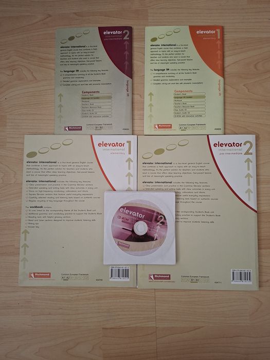 Комплект учебници и работни тетрадки по английски език.