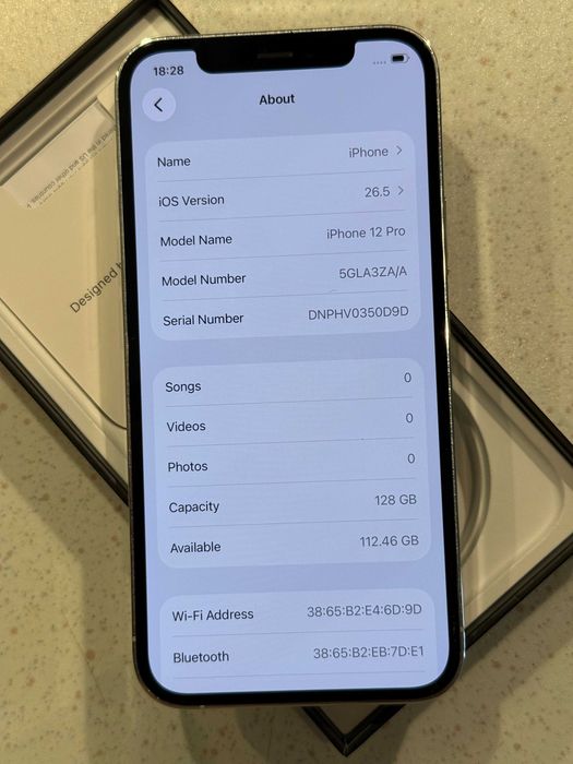iPhone 12 Pro 128GB Silver (бял) – Отличен, 100% Батерия!