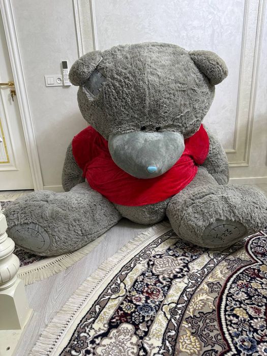 Katta teddiy ayiq, orginal. Boʻyi 2.10 metr.