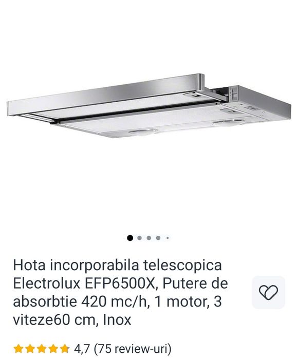 Filtru hotă de bucătărie Electrolux EFP6500X