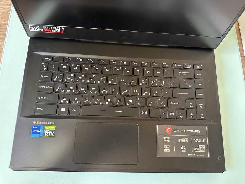 Продаю ноутбук MSI Leopard GP66 (Intel i7, RTX 3070, 240 Гц)