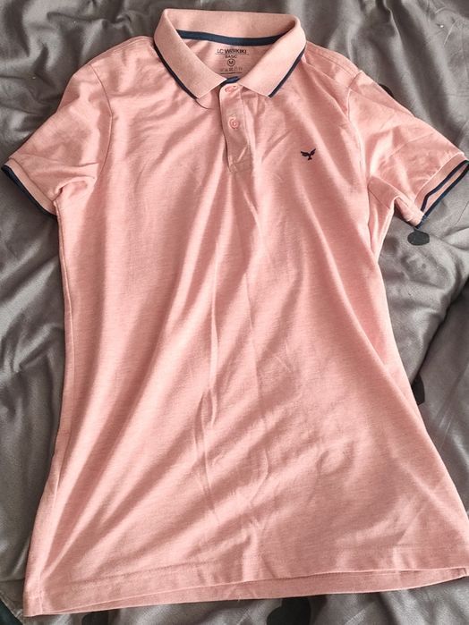 Tricou tip polo roz
