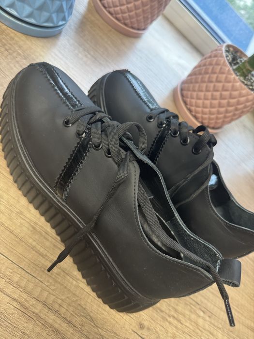 Обувь весенняя кожа черные 39