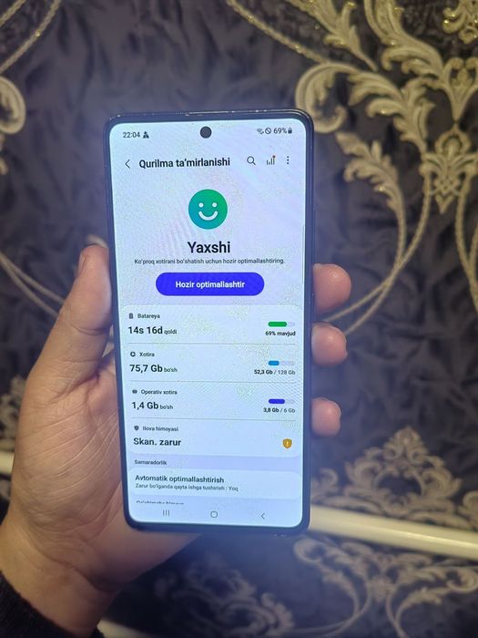 Samsung A51 5G 6/128gb sotiladi
Pubg 60 Fps
Hotira 6/128gb
Batare 4500