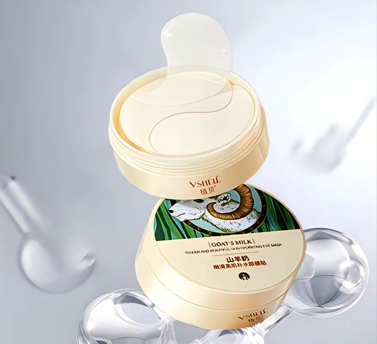 Увлажняющие патчи для глаз vshell с козьим молоком