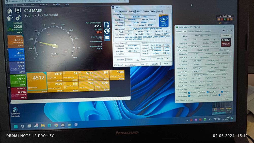 Lenovo B50-80 - Intel Core i7-5500U - AMD Radeon HD8500 - 256GB SSD